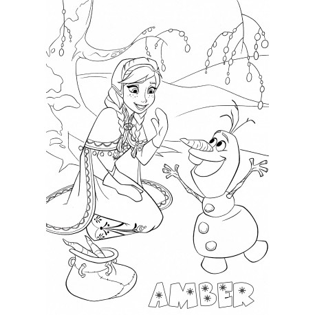 Personalised Frozen A3 Colouring Pictures (Set of 5)