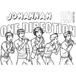 Personalised One Direction A3 Colouring Pictures (Set of 5)