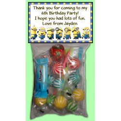 Personalised Minion Lolly Bags