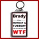 Personalised "Even the Calendar Says WTF" Large Key Ring