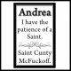 Personalised "Saint Cunty McFuckoff" Fridge Magnet
