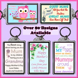Personalised Mother's Day Large Key Ring