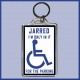Personalised "I'm only in it for the Parking" Large Key Ring
