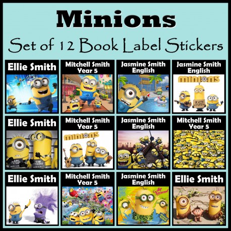 Personalised Minions Book Labels