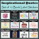 Personalised Inspirational Quotes Book Labels