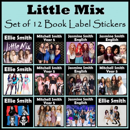 Personalised Little Mix Book Labels