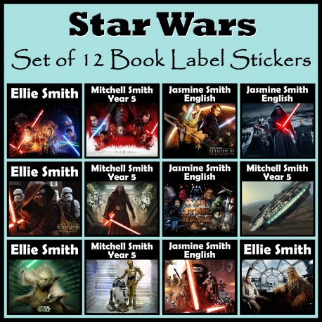 Personalised Star Wars Book Labels