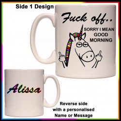 Personalised Fuck Off, I mean Good Morning Mug
