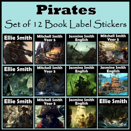 Personalised Pirate Book Labels