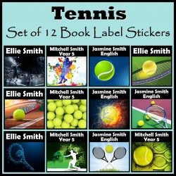 Personalised Tennis Book Labels