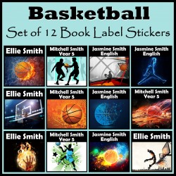 Personalised Basketball Book Labels