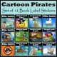Personalised Cartoon Pirate Book Labels