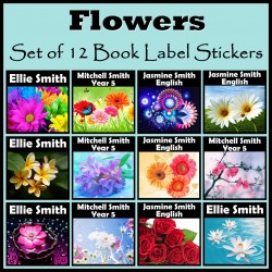 Personalised Flower Book Labels