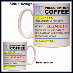 Personalised Prescription For Coffee Mug