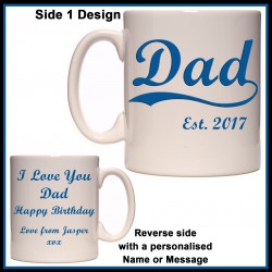 Personalised DAD Est "Year" Mug