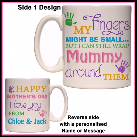Personalised My Fingers might be Small Mummy Mug