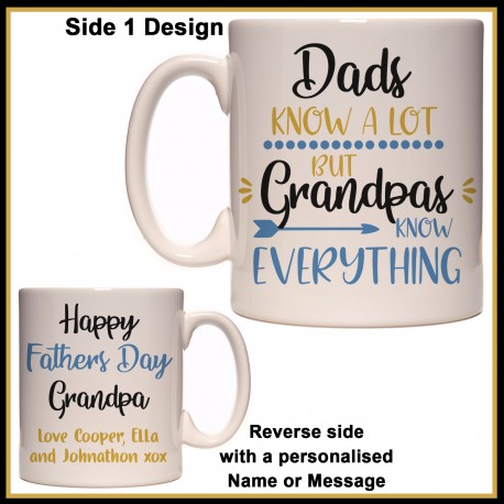 Personalised Grandpas know everything Mug