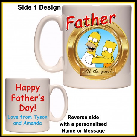 Personalised Father of the Year (The Simpsons) Mug