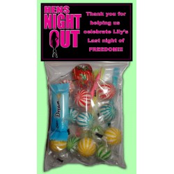 Personalised Hens Night Lolly Bags