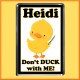 Personalised Don't DUCK with me Fridge Magnet