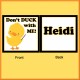 Personalised Don't DUCK with me Square Key Ring