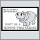 Personalised Don't be a Hippo-twatamus Fridge Magnet