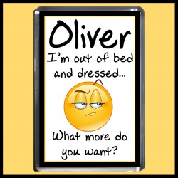 Personalised I'm out of bed and dressed Magnet