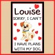 Personalised Sorry I Can't, Plans with my Dog Magnet