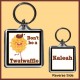 Personalised Don't be a Twatwaffle Square Key Ring