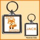 Personalised Zero FOX Given Square Key Ring