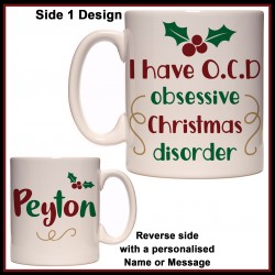 Personalised I Have Christmas OCD Mug