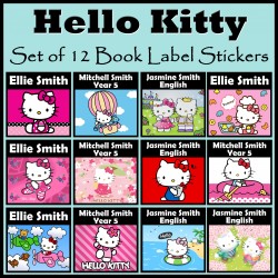 Personalised Hello Kitty Book Labels