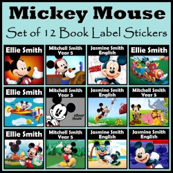 Personalised Mickey Mouse Book Labels