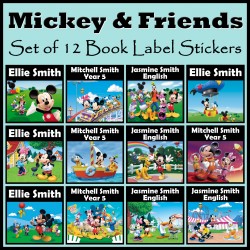 Personalised Mickey and Friends Book Labels