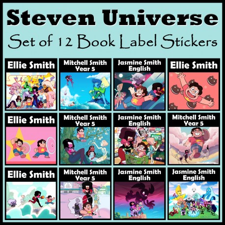 Personalised Steven Universe Book Labels