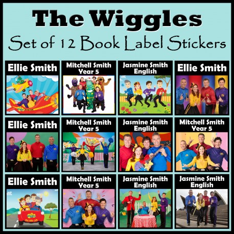 Personalised The Wiggles Book Labels