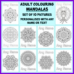 Personalised Adult Colouring - Mandalas