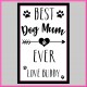 Personalised Best Dog Mum Ever Large Key Ring