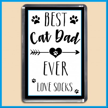 Personalised Best Cat Dad Ever Magnet