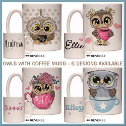 Personalised Owl in Coffee Mug