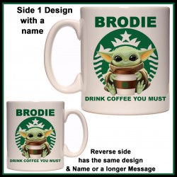 Personalised Baby Yoda Coffee Mug