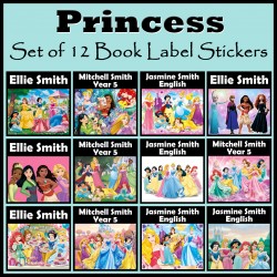 Personalised Princess Book Labels