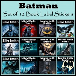 Personalised Batman Book Labels