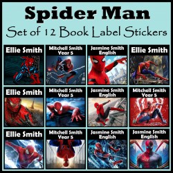 Personalised Spider Man Book Labels