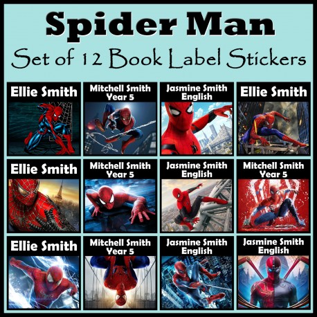 Personalised Spider Man Book Labels