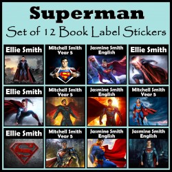 Personalised Superman Book Labels