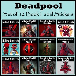 Personalised Deadpool Book Labels