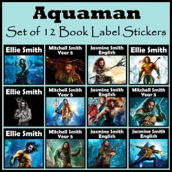 Personalised Aquaman Book Labels