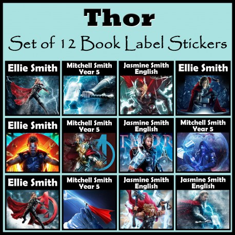 Personalised Thor Book Labels