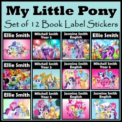 Personalised My Little Pony Book Labels